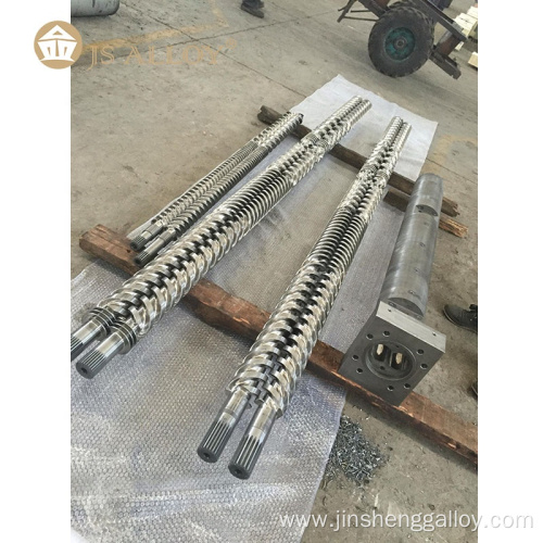 high speed bimetallic SKD parallel twin screw and barrel high output for producing PVC pipe WPC board